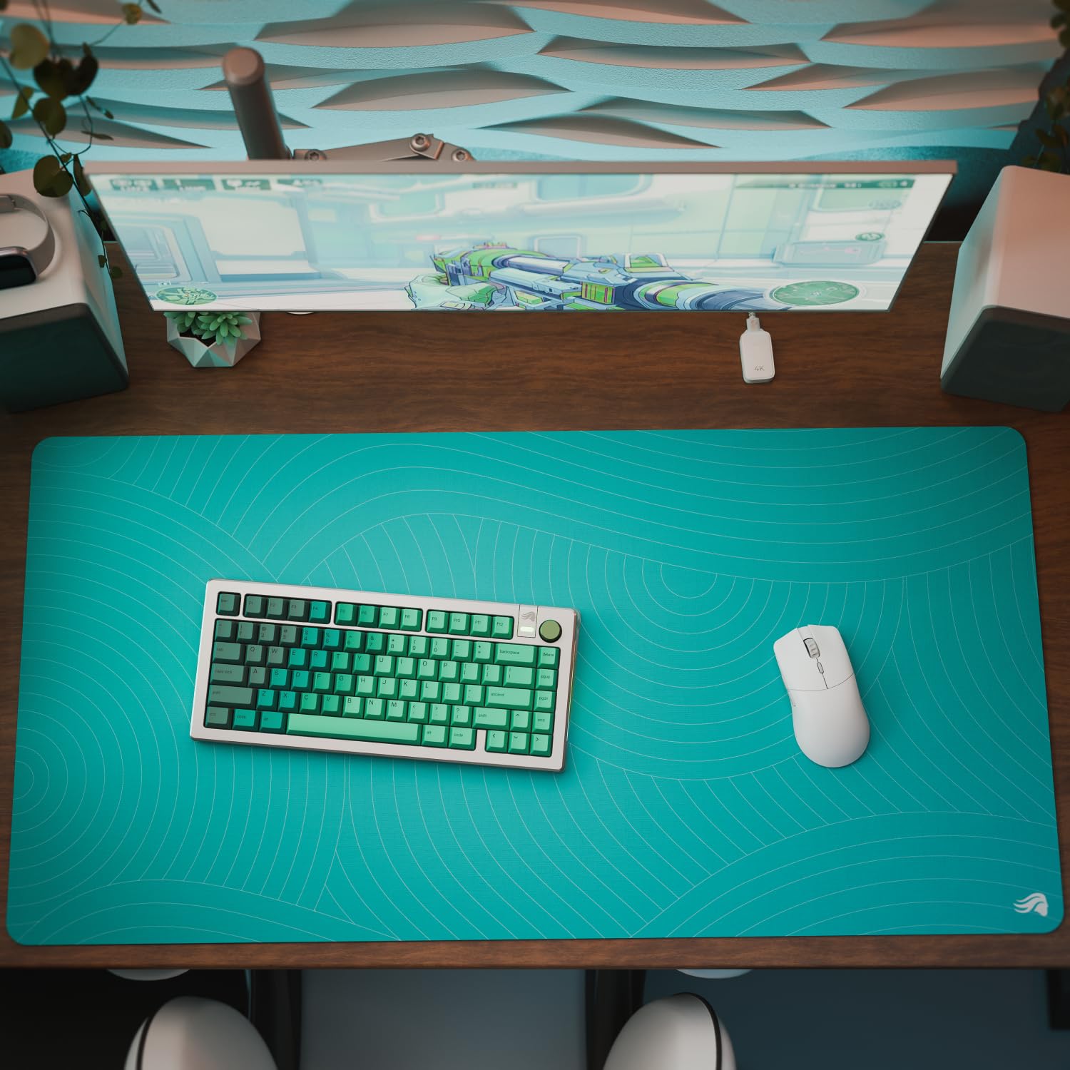 GLORIOUS Gaming - Mouse Pad GMP 2 - Rain forest XXL: resistente ai liquidi, ottimizzato per sensori da gaming, superficie equilibrata per velocità e controllo, bordi anti-usura, 915x460x3 mm, 2XL.