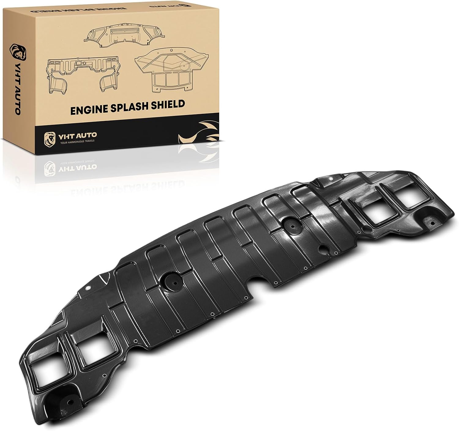 YHTAUTO Front Side Engine Splash Shield Compatible with Kia Forte/Forte Koup/Forte5 2014, Splash Guard Engine Case Guards