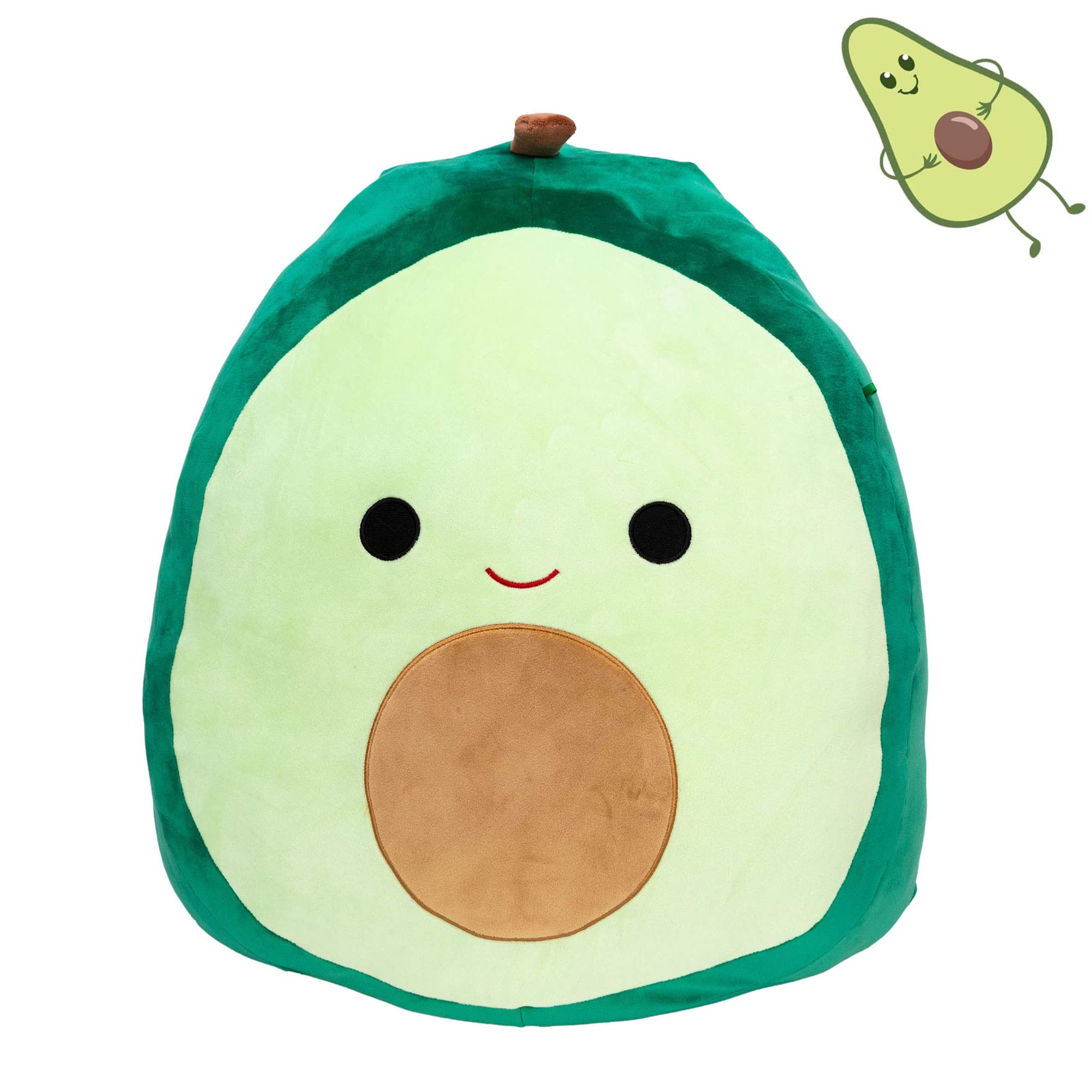 Avocado Plush Toy, Stuffed Plush Toy Pillows, KASTWAVE 9" Cute Fruit Plush Toy Green Throw Pillows for Children Girls Boys Adult Gifts Plushie Cushion for Kids Home Bedroom Decoration