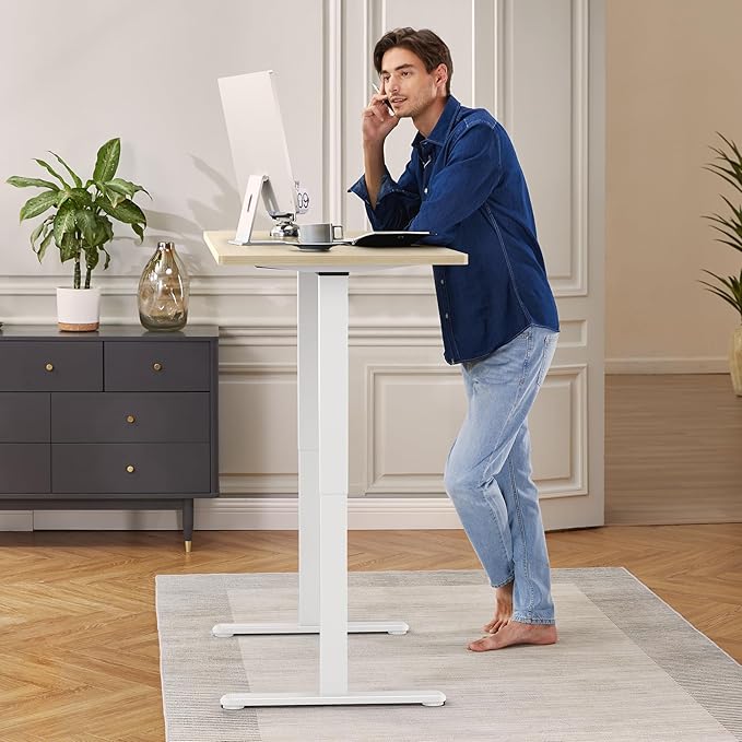 ErGear Base de Escritorio de Pie Ajustable, Motor Dual, Capacidad 264 lb, Blanco miniatura 2