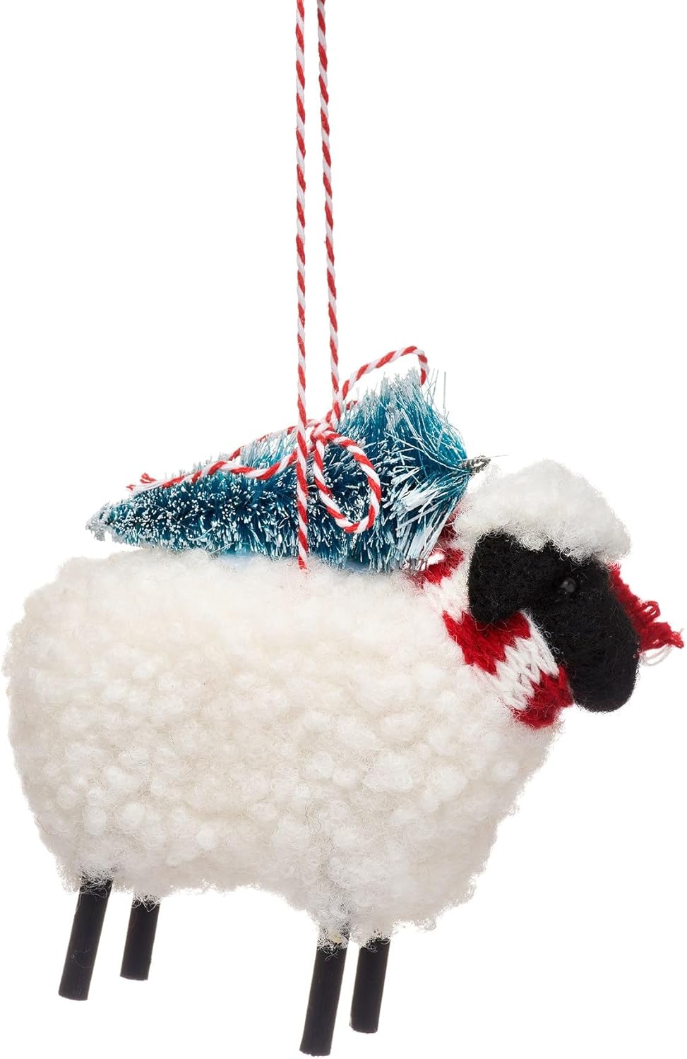 Sheep With Christmas Tree Hanging Decoration