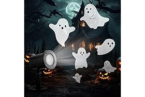 Halloween Floating Ghost Projection Light with 360-Degree Rotation