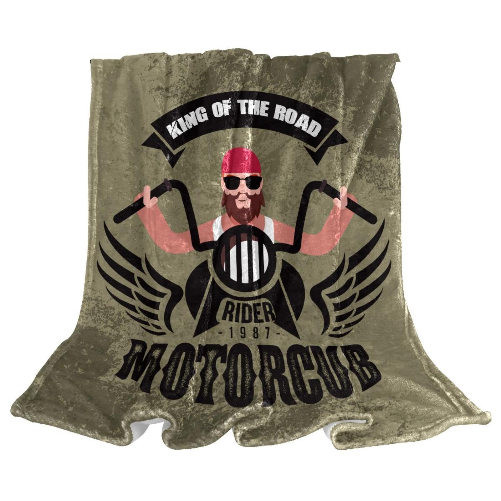 Couverture polaire moto rétro pour réchauffer vos soirées salon