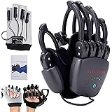 Upgrade Rehabilitation Robot Gloves for Stroke Hemiplegia Recovery, Portable Robotic Hand Glove for Stroke Rehab, Adjustable Strength, 4 Mode (Rechargeable with Mirror Training, Right Hand-S)