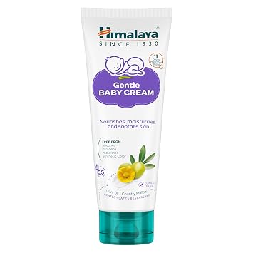Himalaya Gentle Baby Cream 100ml | No.1 Doctor-Prescribed Brand | Nourishes & Extra Soft Skin | pH 5.5 Formulation | Safe for Newborns