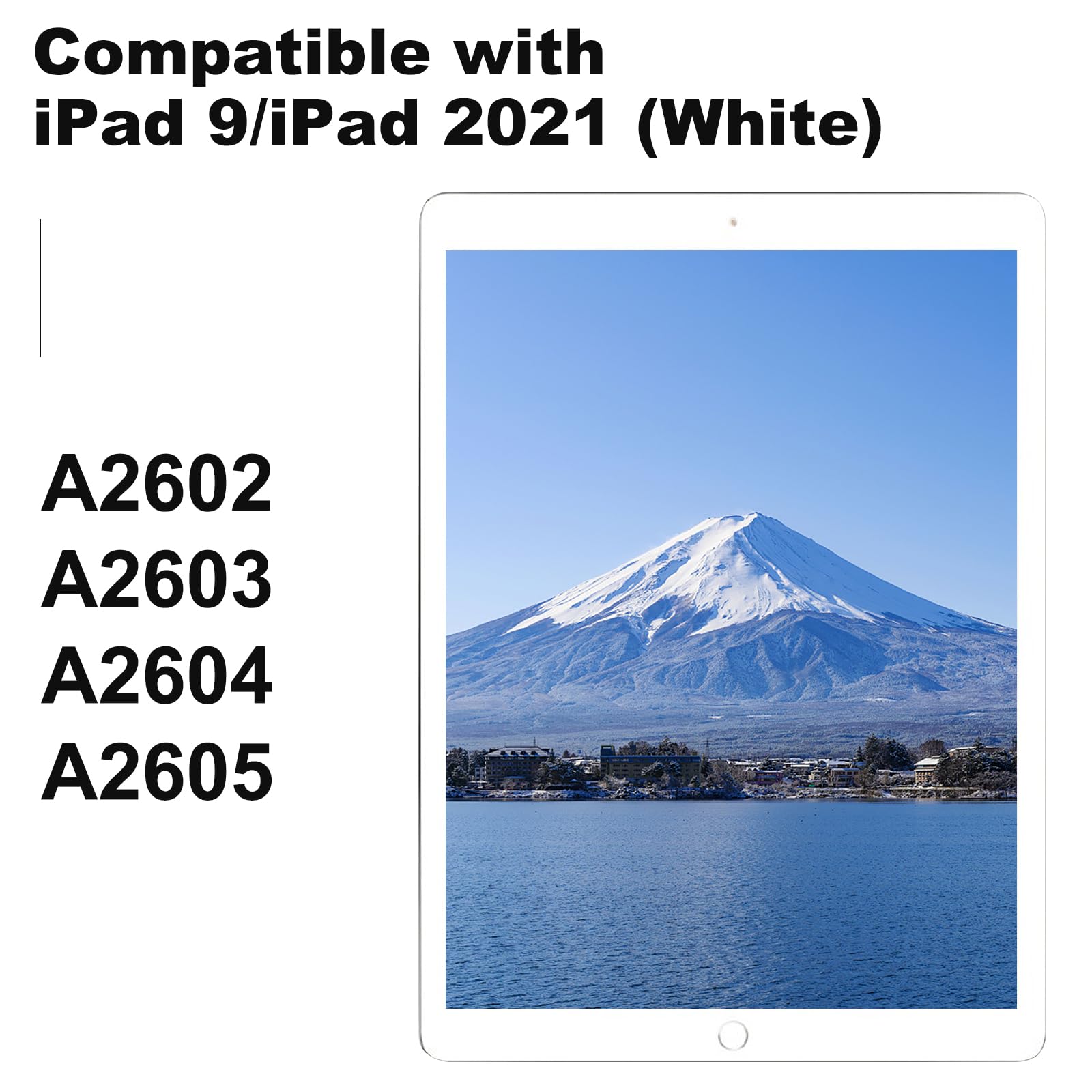 NB+ for iPad 9 (9th Generation) A2602 A2603 A2604 A2605 Screen Replacement Glass Digitizer, for iPad 9th Gen 10.2