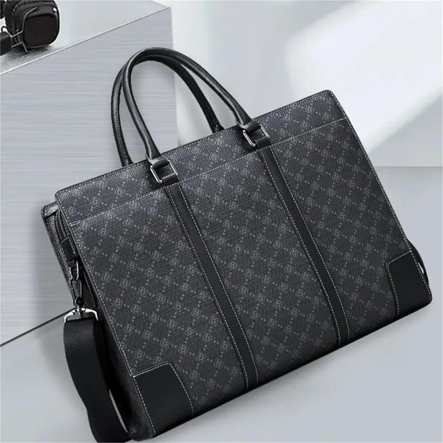 Briefcase Briefcase, Large Capacity Handbag, Business Casual Men's Bag, Single Shoulder Crossbody