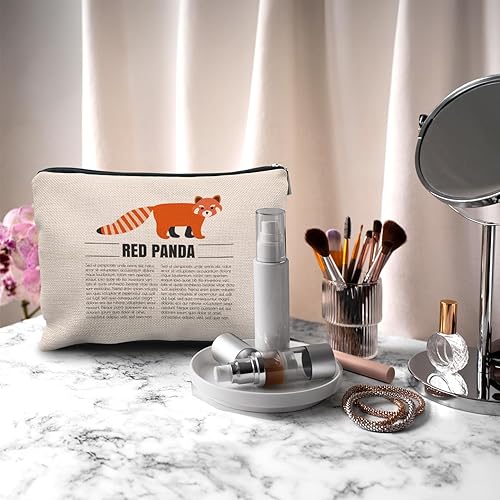 Miniatura 2 de Perro rana Tortuga Caballo Pingüino bolsa de maquillaje Bolsa de maquillaje, Rojo (Red Panda)