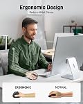 Acer Wireless Mouse Ergonomic, Rechargeable USB C Vertical Mouse, Small to Medium Sized Hands, 3 Adjustable DPI 1600/1200/1000, Ergo 2.4GHz Computer Mice, 6 Buttons, USB Receiver for Laptop, PC, iMac