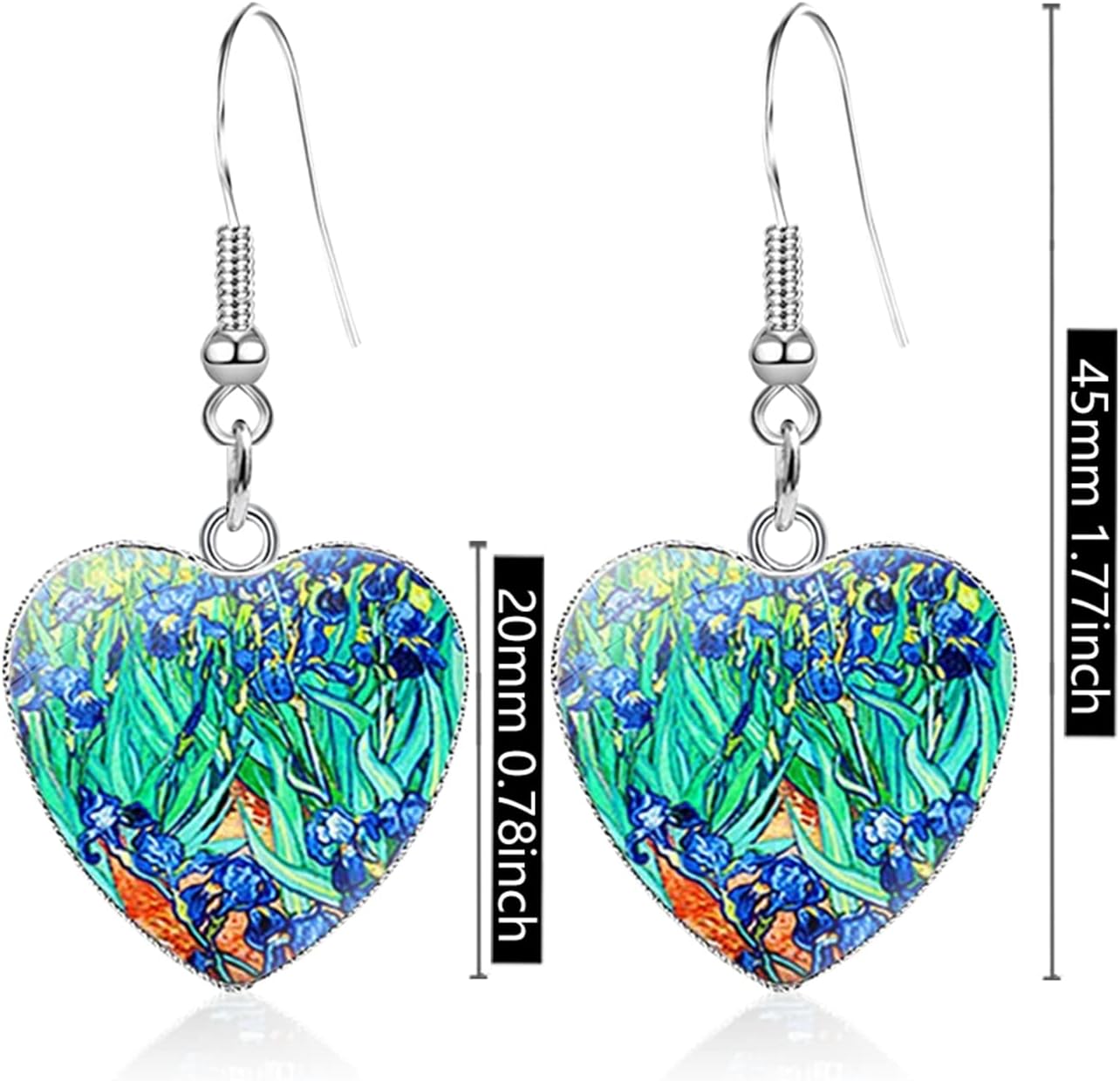 Vintage Abstract Van Gogh Painting Starry Sky Sunflower Drop Dangle Earrings for Women Painter Art Teacher Abstract Art Earrings Charm Creative Jewelry Gifts - Image 7