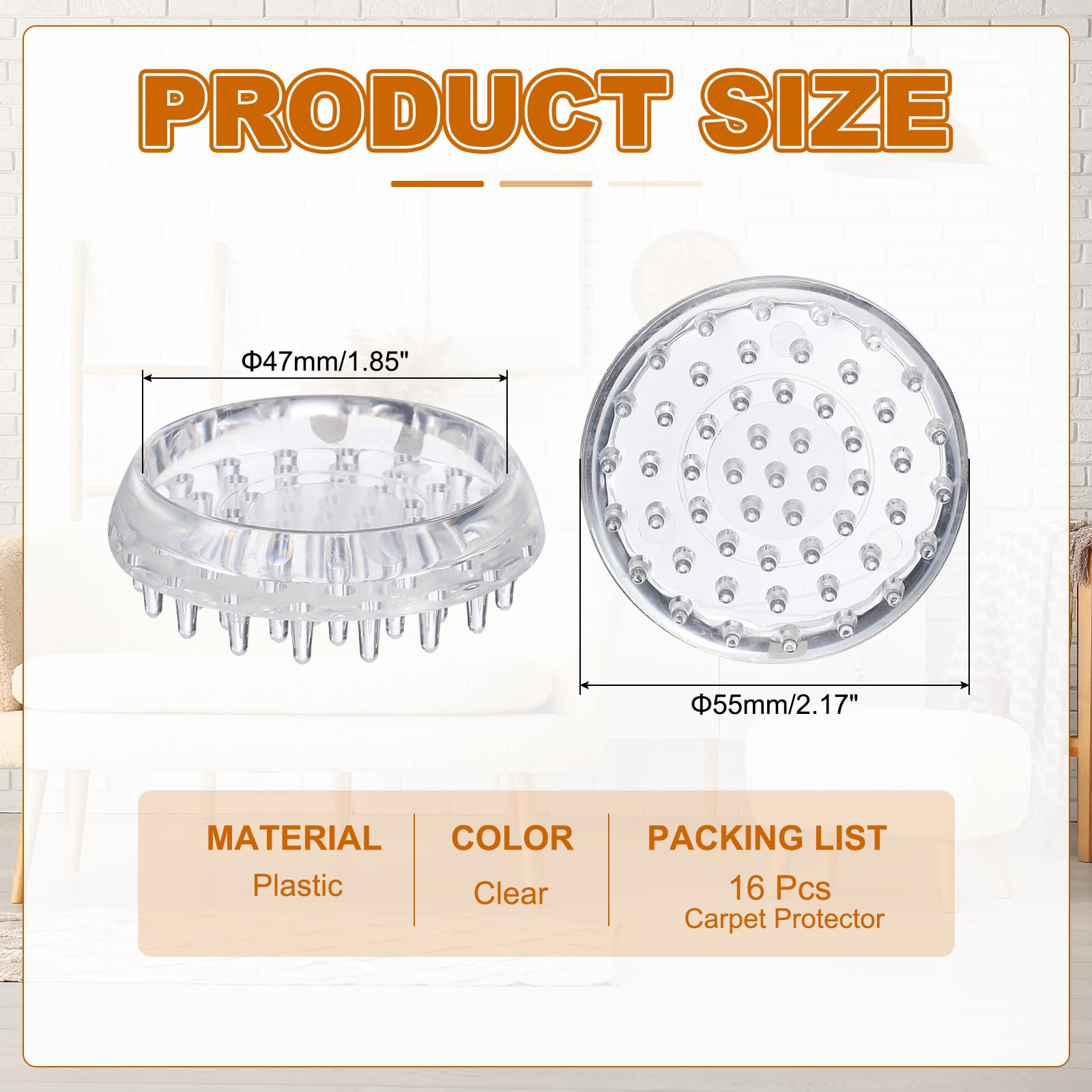 PATIKIL Round Spike Carpet Protector - Image 2