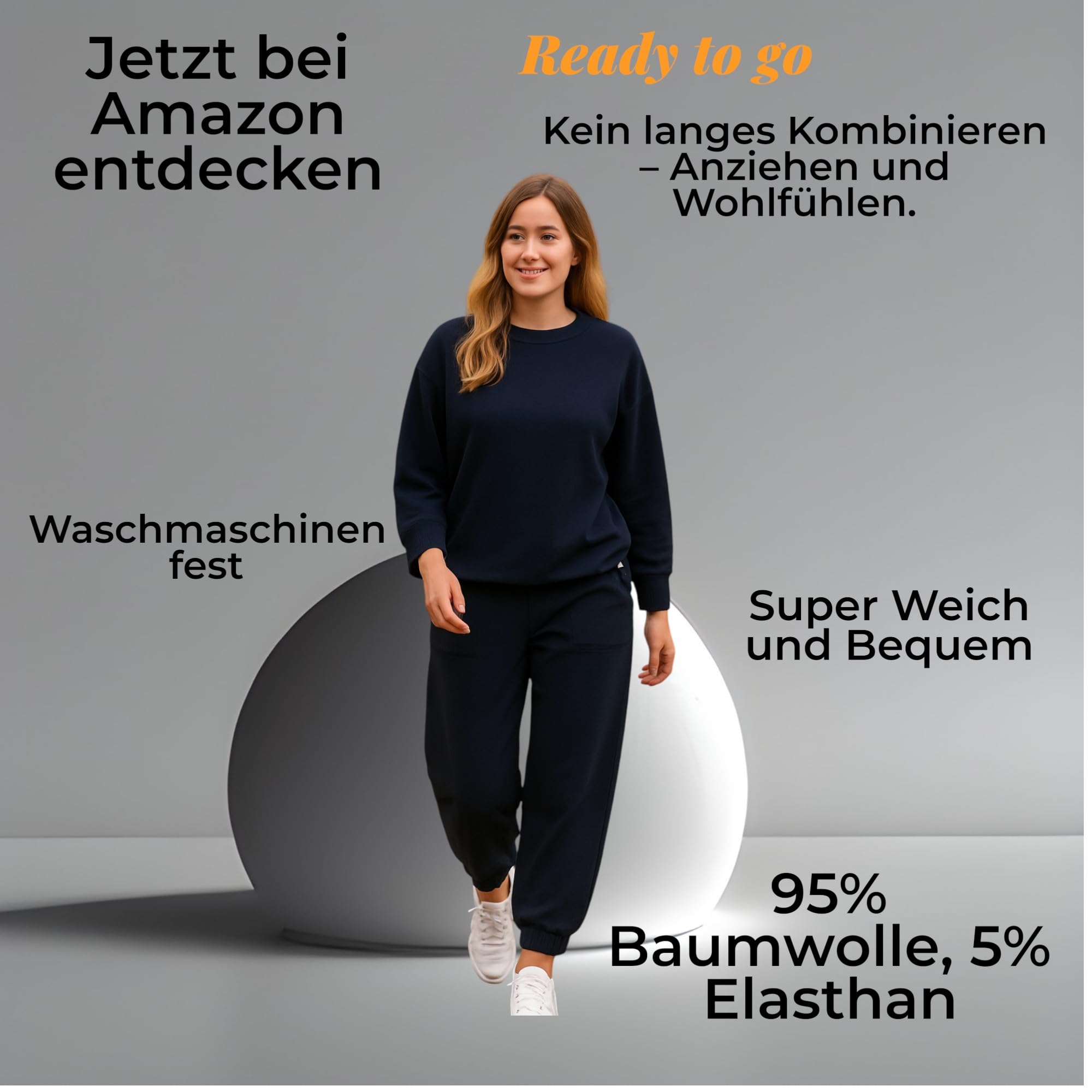 Damen Jogginganzug, Zweiteiler für Freizeit und Sport, Trainingsanzug, Hausanzug mit Hoodie und Hose 6172