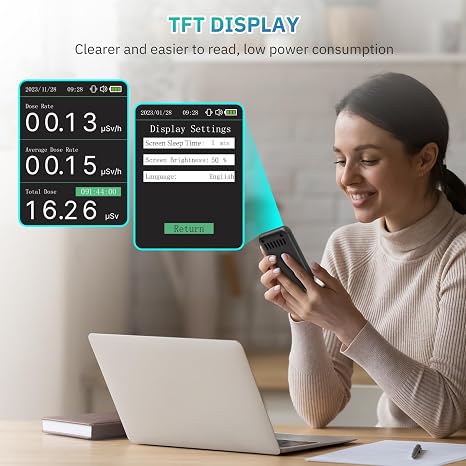 LifeBasis Geiger Counter Nuclear Radiation Detector with Smart Alert