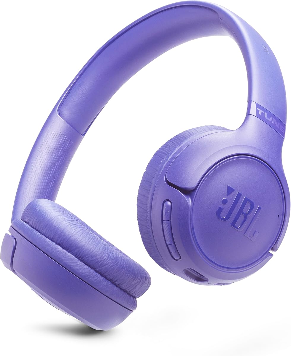 JBL Tune 530BT - Auriculares Bluetooth supraaurales - Lavanda digital | JBL Pure Bass Sound, personaliza tu sonido con la aplicación JBL Headphones, 2 micrófonos con formación de haz para llamadas perfectas