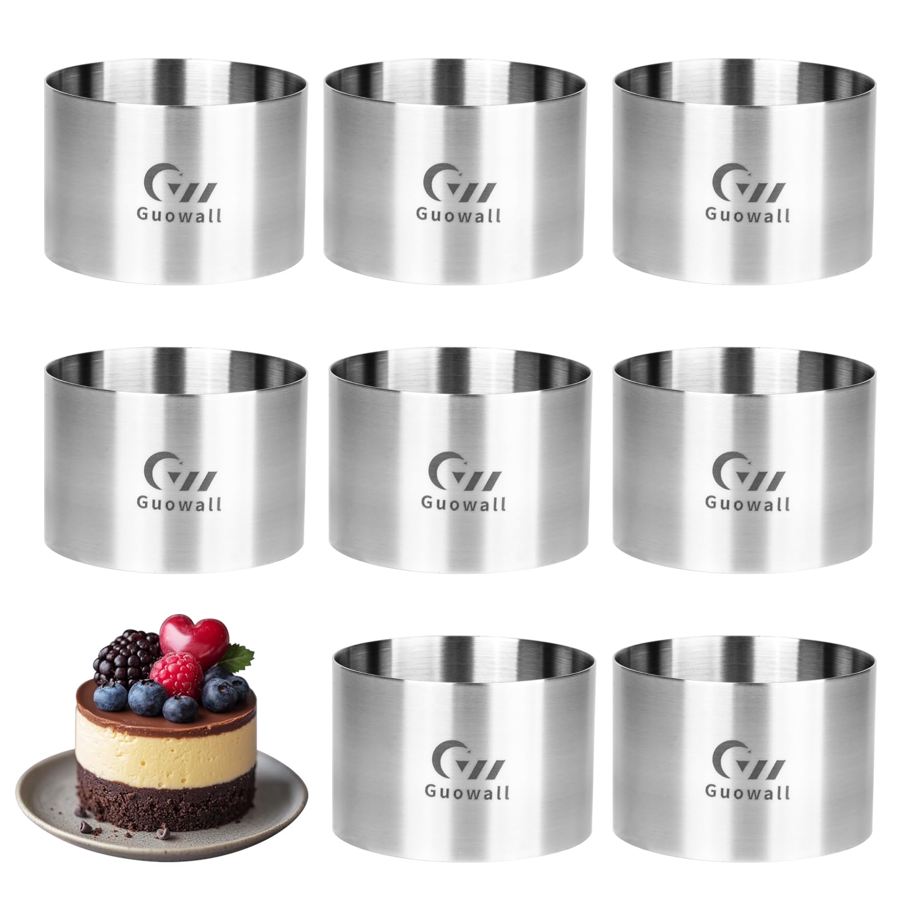 Anillos de postre de acero inoxidable para moldear mousses perfectas en casa