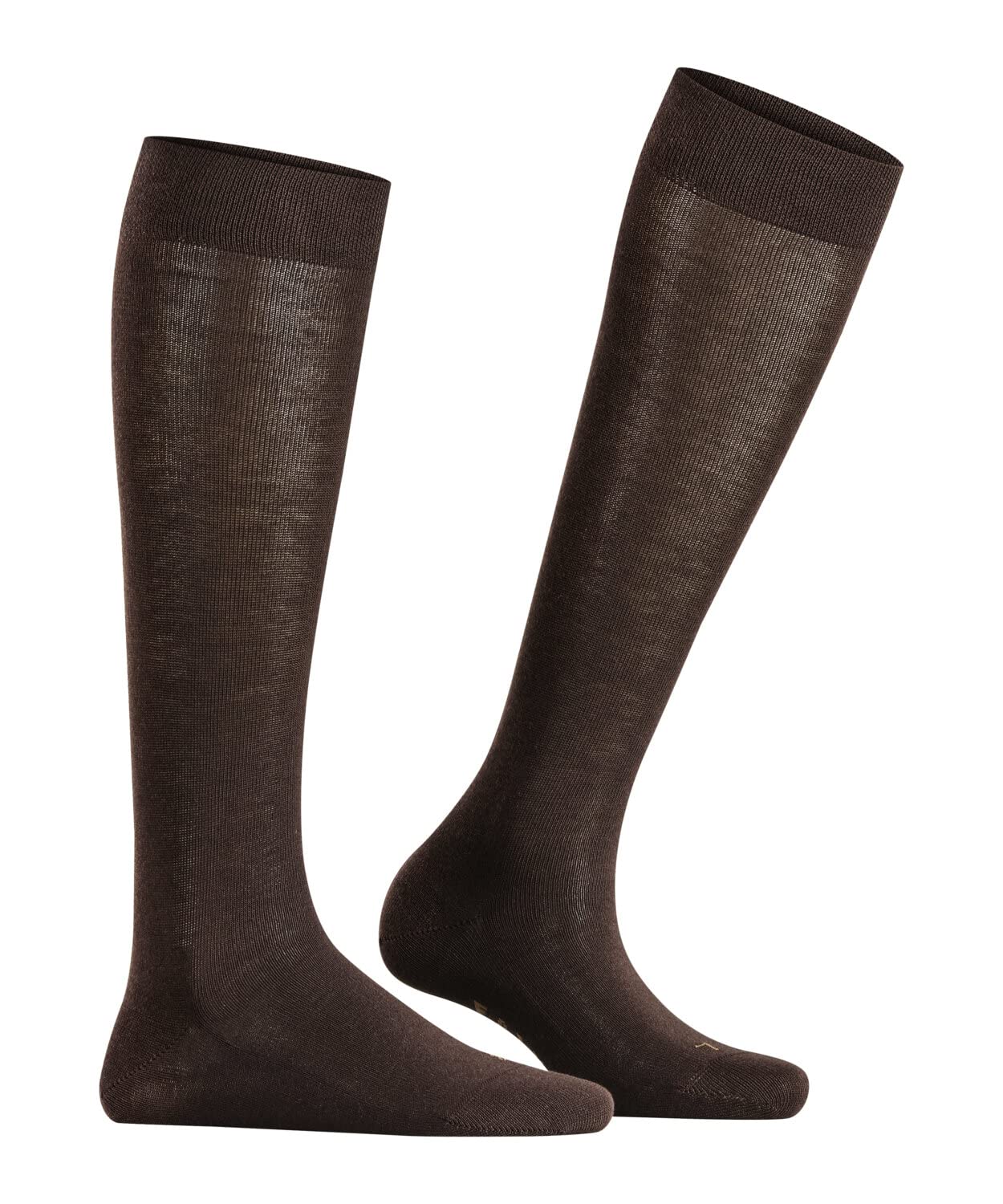 FALKE mujer Sensitive London calcetines largos parte superior ancha para un suave agarre en la pierna adecuado para diabéticos transpirable sostenible ecológico algodón 1 par