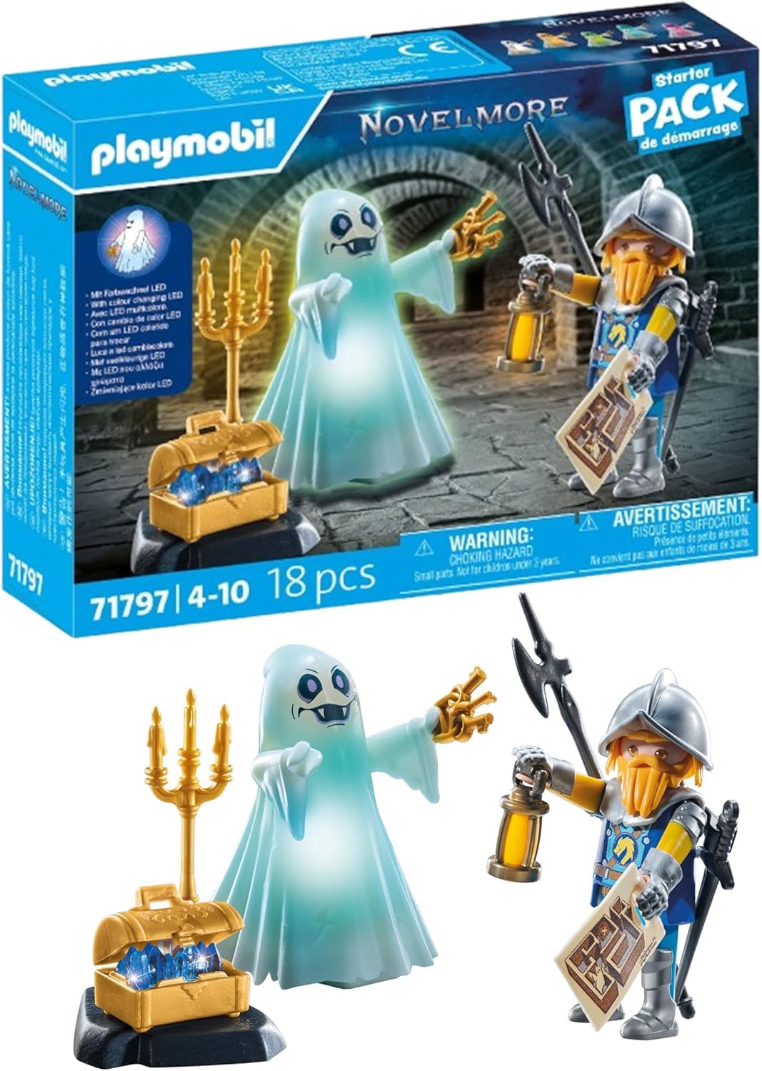 PLAYMOBIL | Novelmore | Schlossgespenst und Ritter | Spielzeug für Kinder ab 4 Jahren | 71797