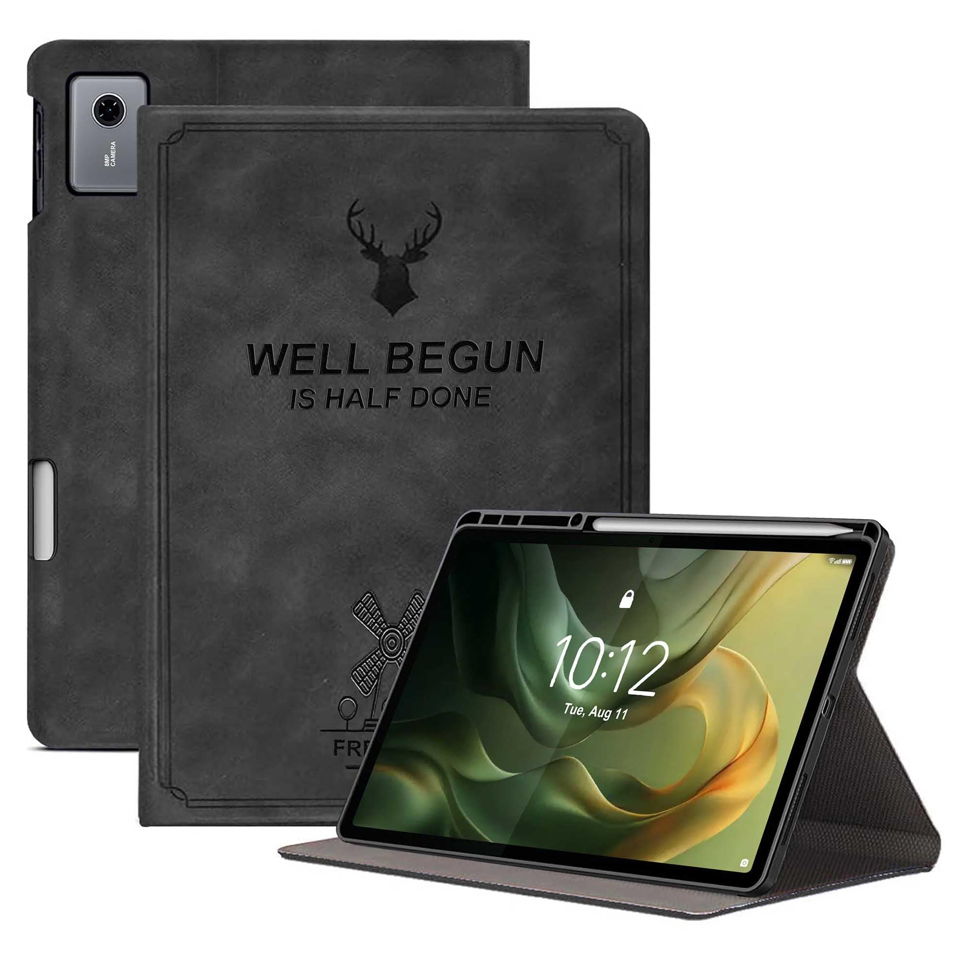ProElite Case Cover for Motorola Pad 60 Neo 11 inch 2025 Case, Deer Flip case Cover for Motorola Pad 60 Neo 11 inch 2025 Case with Pen Holder [Auto Sleep Wake Feature], Black-image-36
