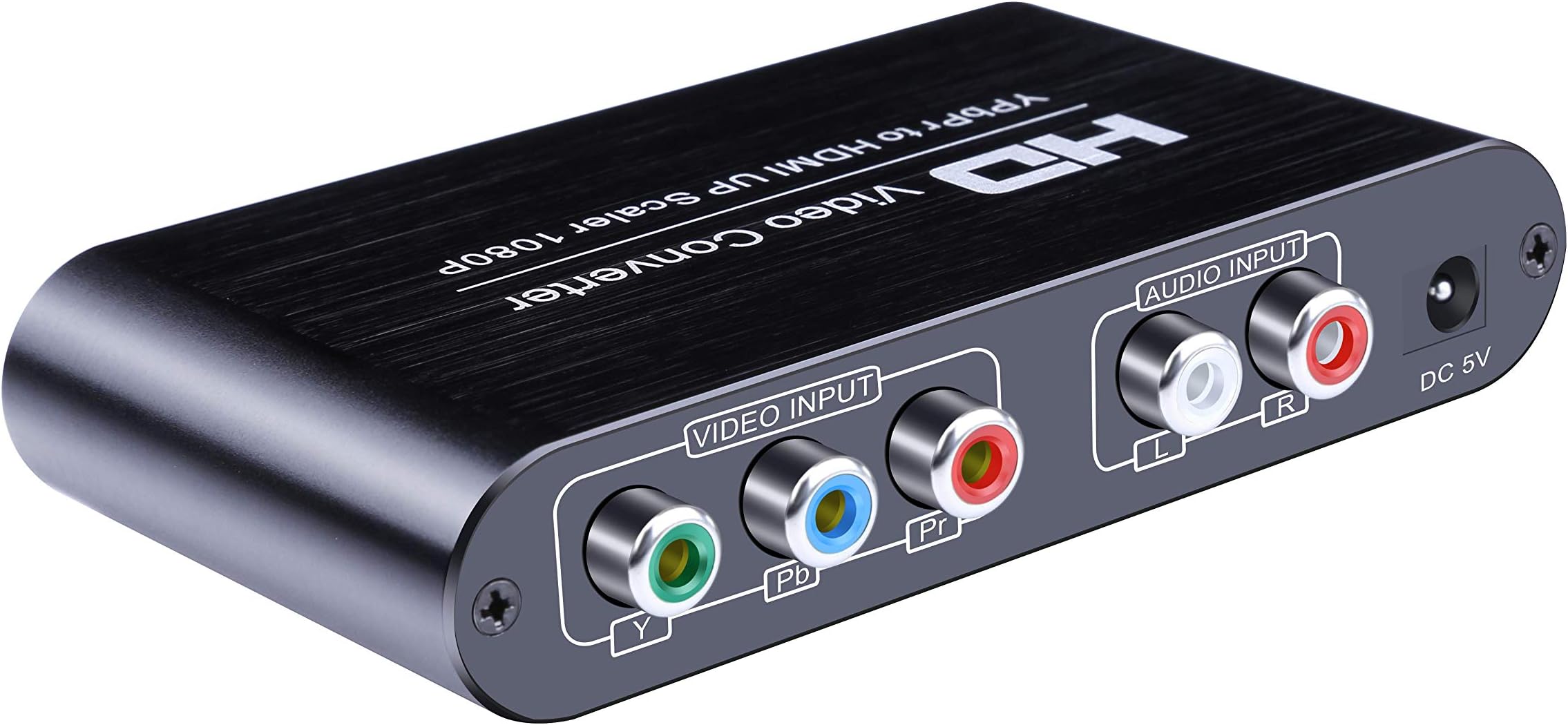 Scaler 1080P Full HD YPbPr Component Video and Stereo Audio R/L to HDMI Converter Upscale Adapter for DVD Player, olde camera,PSP, Xbox and Wii etc