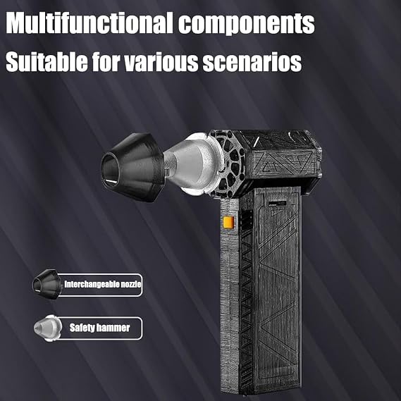 Mini Turbo Snow Blower, Portable Car Snow Blower with 3 Adjustable, Hand Held 1500w Tthermal Blower for Snow for Drying, Snow Removal, Cleaning (C)