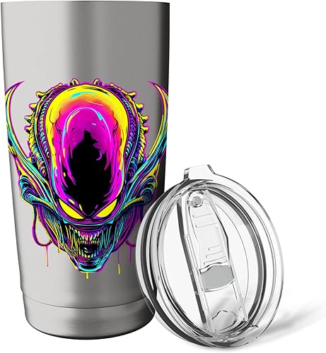 Miniatura 5 de Retro Funny streetwear Synthwave 80s 90s spacezilla alien Stainless Steel Insulated Tumbler