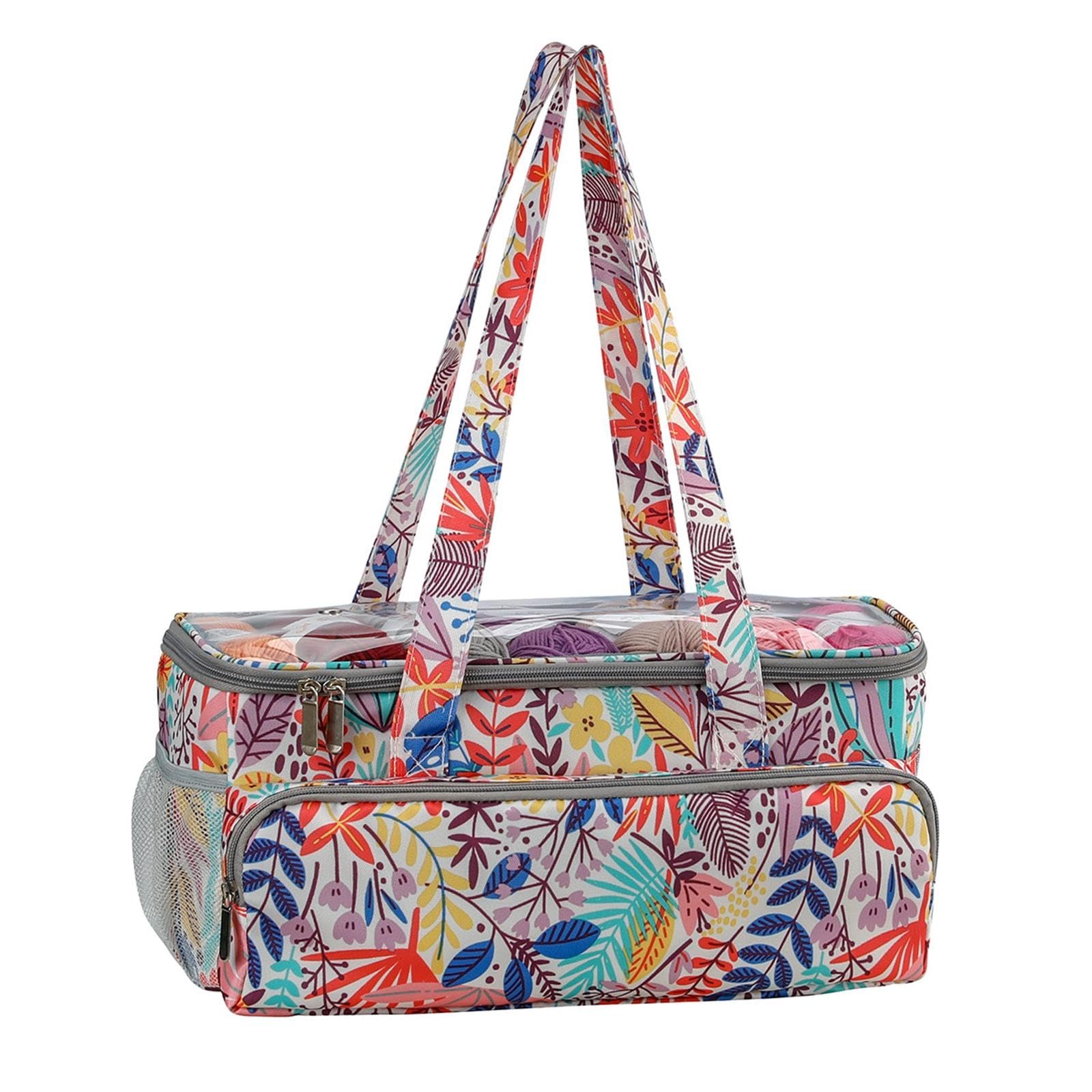 Milageto Bolsa para Tejer, Almacenamiento de Hilo, Organizador para Agujas de Tejer Y Ganchillos.