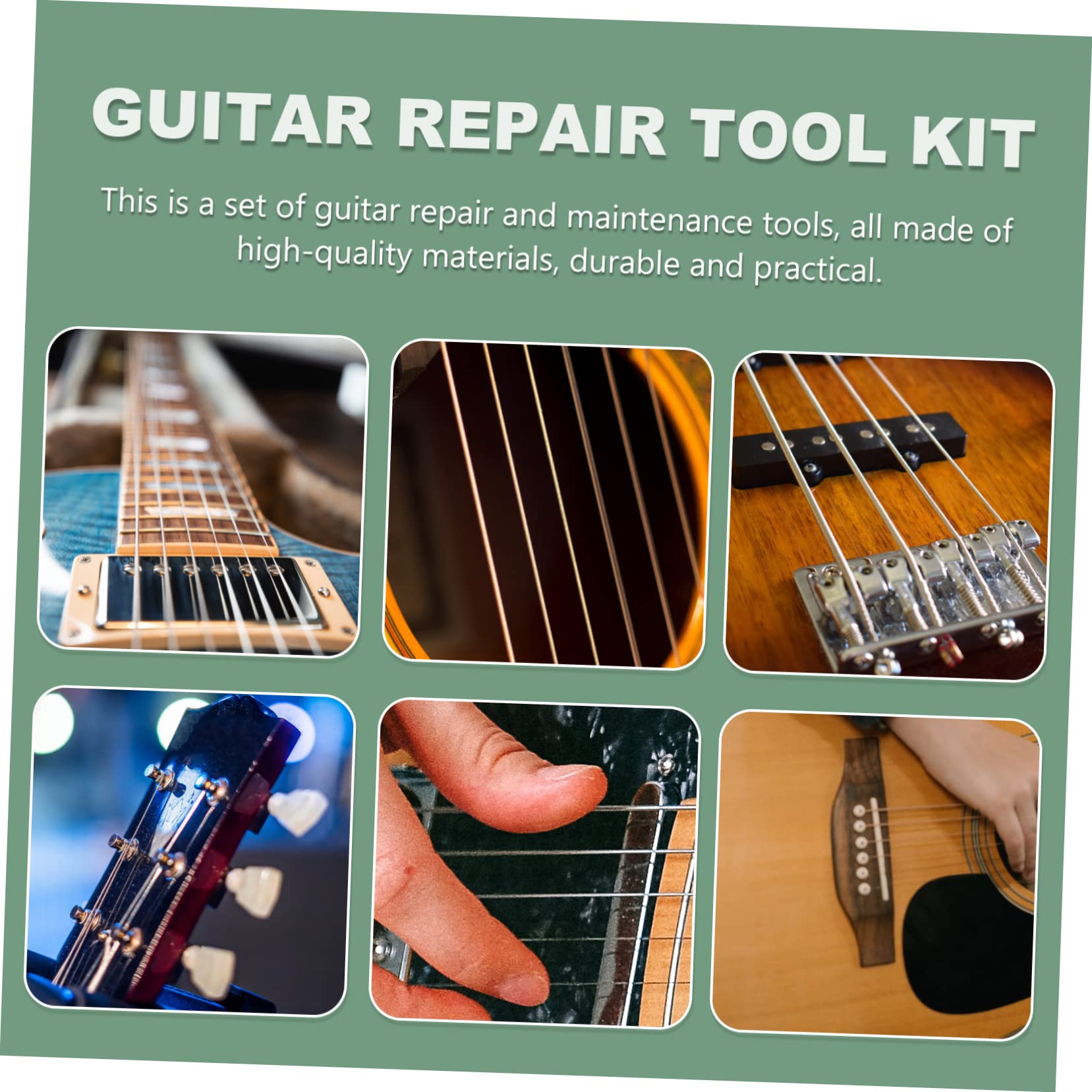 1set Kit Completo Per La Manutenzione Della Chitarra Strumenti Pratici Per Pulizia e Riparazione Di Accessori Per Musicisti Professionisti e Amatori