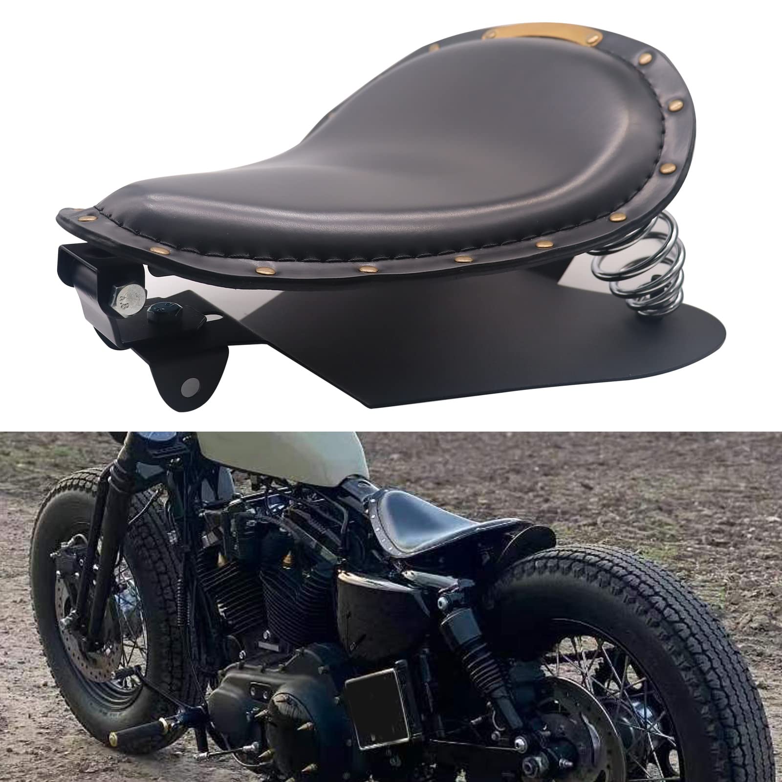 Sella Bobber per Motocicletta, Crocodile Sedile Moto per Sportster XL1200 883 48 Dyna Softail Custom
