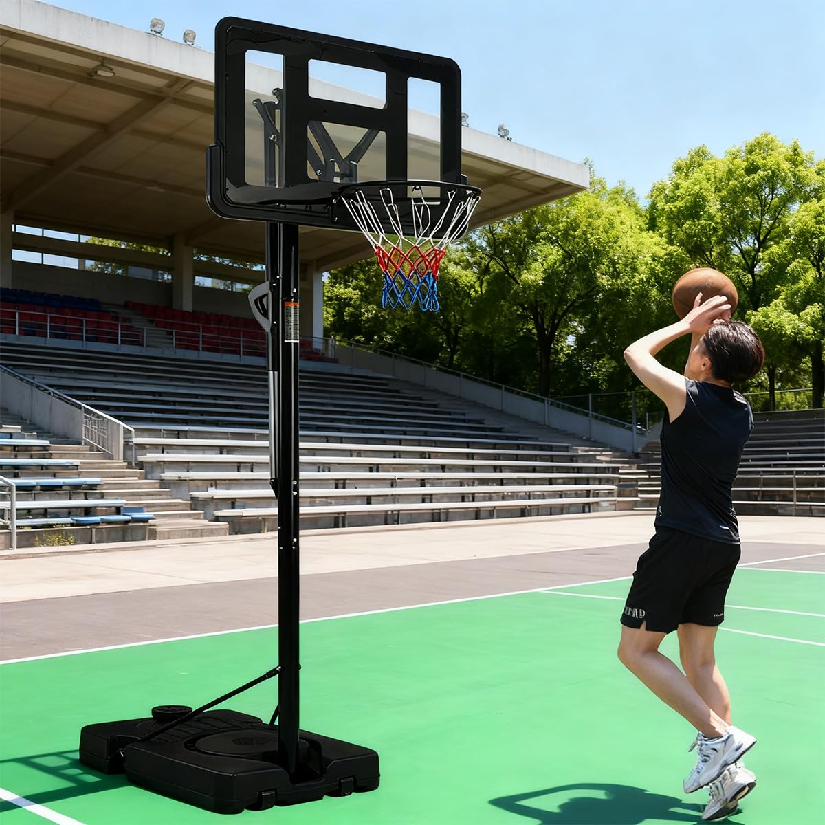 Amazon.co.jp: Simpolu バスケットゴール 屋外 キャスター付 移動式