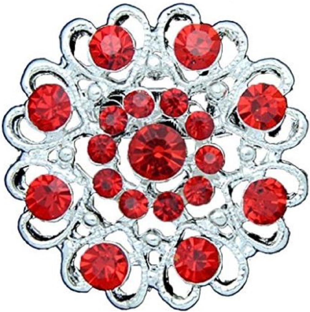 Heart Womens Fashion Rhinestone Flower wedding Bridal Brooch Pin
