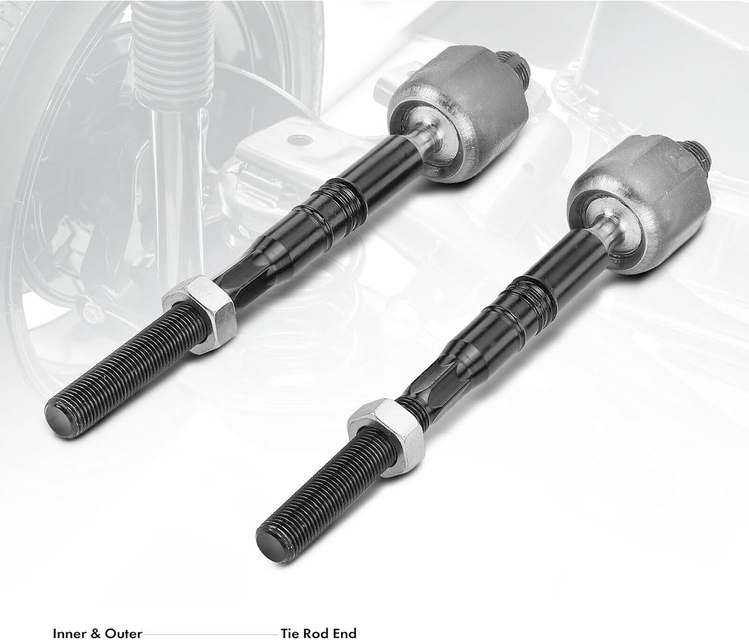 2pcs Inner & Outer Steering Tie Rod End Assembly E53 Mounting Hardware for BMW for X5 4.4L 2000-2003 & 3.0L 2001-2003 & 4.6L 2002-2003 ES80677A 32216751277, Revitalize Your car