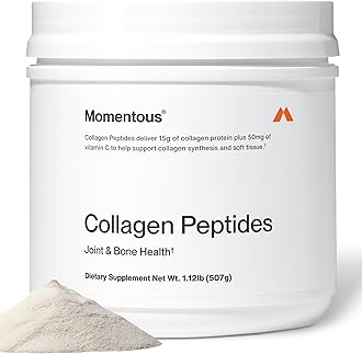 - Momentous Grass-Fed Collagen Peptides Powder - Collagen Protein Powder with Fortigel & Vitamin C for Hair, Skin, Nails, & Joint Health Support - NSF Certified for Sport - Packaging May Vary