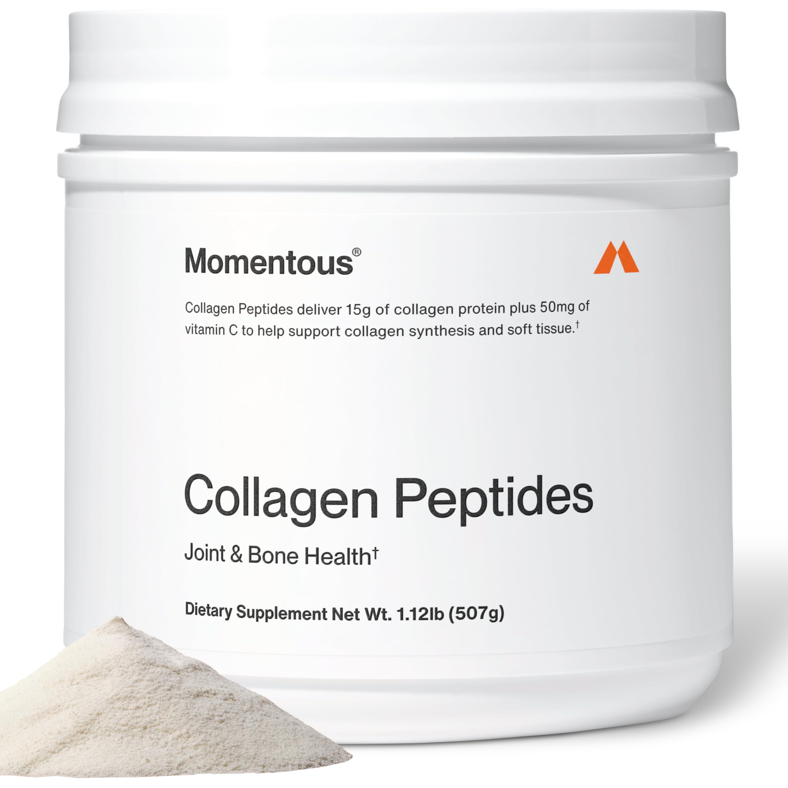 - Momentous Grass-Fed Collagen Peptides Powder - Collagen Protein Powder with Fortigel & Vitamin C for Hair, Skin, Nails, & Joint Health Support - NSF Certified for Sport - Packaging May Vary