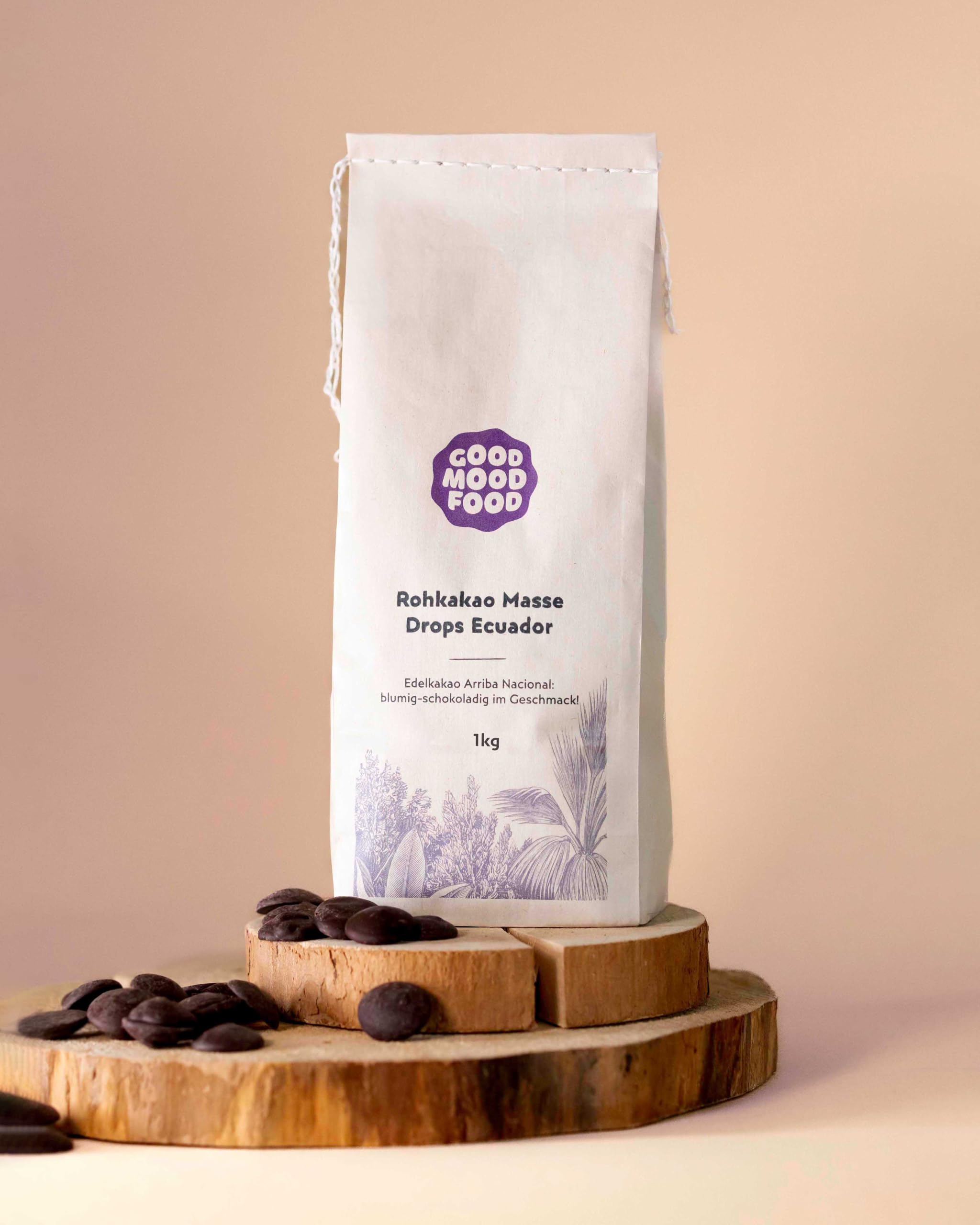 Goodmoodfood Bio Rohkakao Drops 1kg – Kakao vegan Trinkschokolade Ritualkakao Fairtrade Dark Chocolate