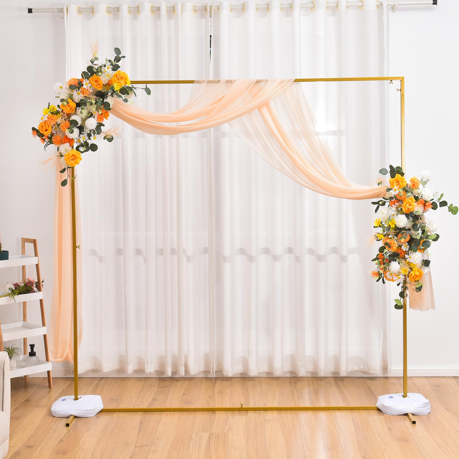 Arches Métalliques Dorées Pour Décoration Événementielle - Lot De 2, Dimensions 7,2x1,1 M, Pour Mariage, Anniversaire