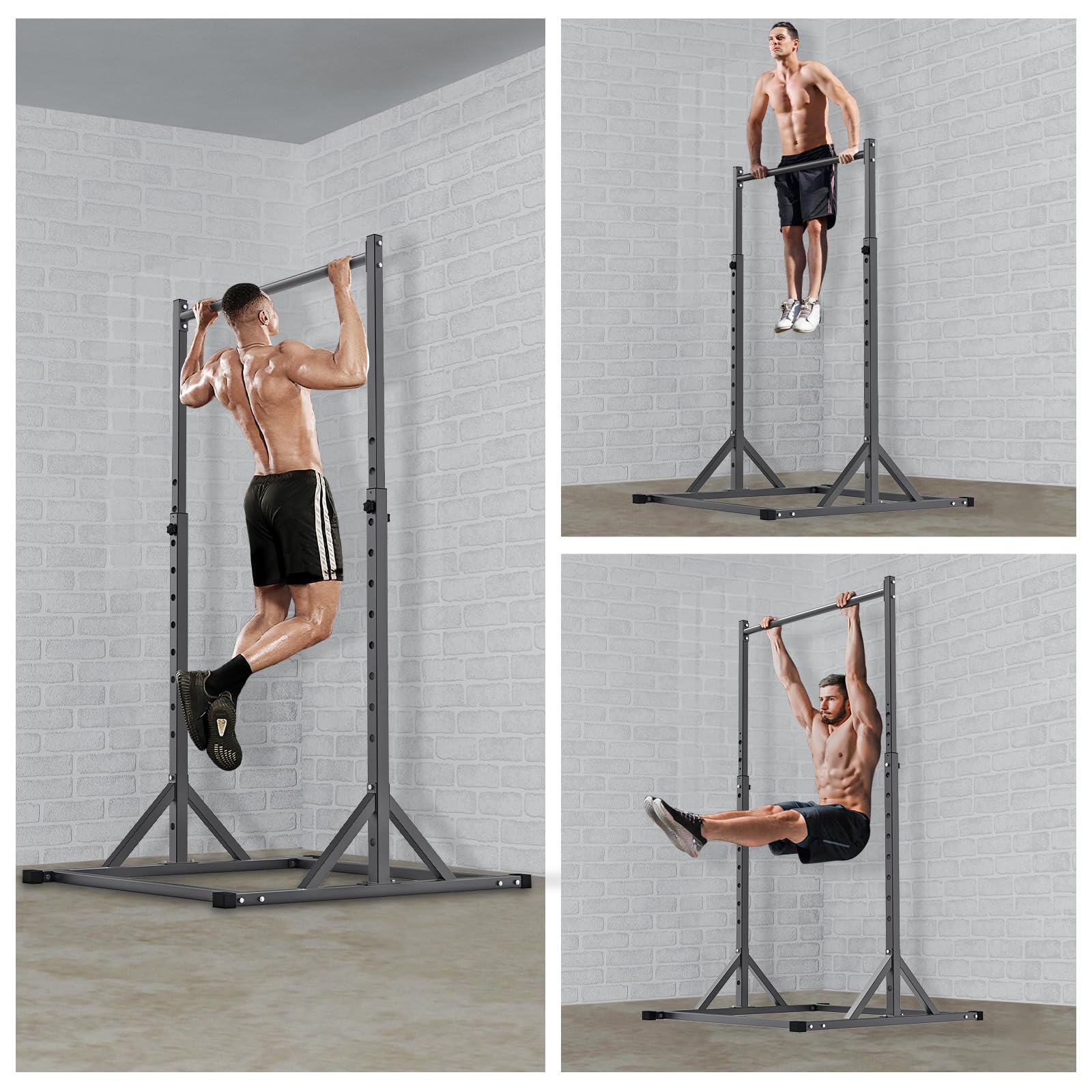 SELEWARE klimmzugstange Freistehend Power Tower - mit Dip Station Power Rack Verstellbare Kraftturm für 2" x 2" und 1" Loch Home Gym Dip Stange 226.8 KG Kapazität