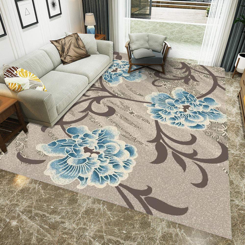 Tapis pour le tapis du canapé du salon ambiance rétro fleurie décoration maison