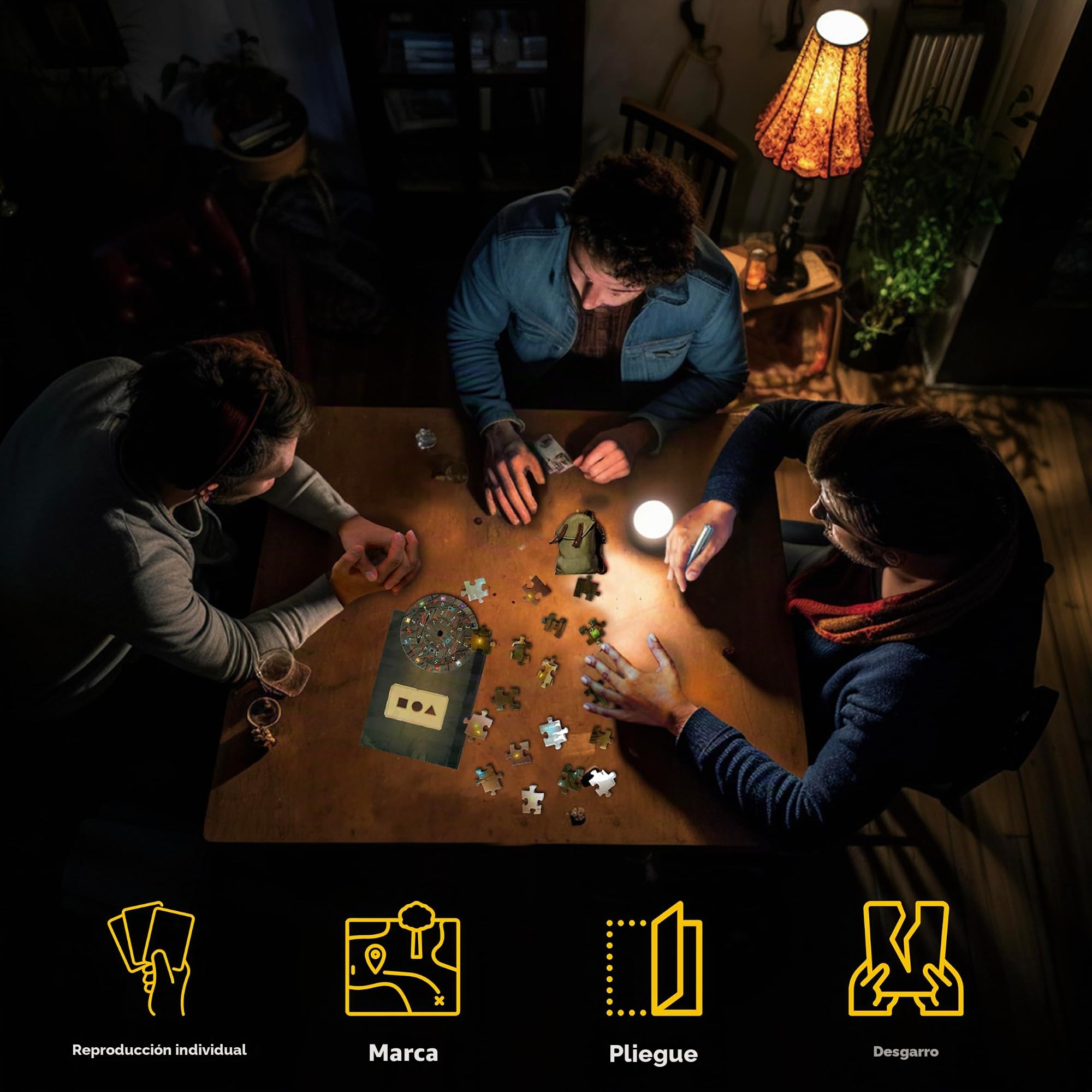Thames & Kosmos Exit: Nightfall Manor, Juego de Sala de Escape con 4 Rompecabezas, Juegos Familiares para Noche de Juegos, Juegos de Mesa para Adultos y niños, para 1 a 4 Jugadores, a Partir de 10
