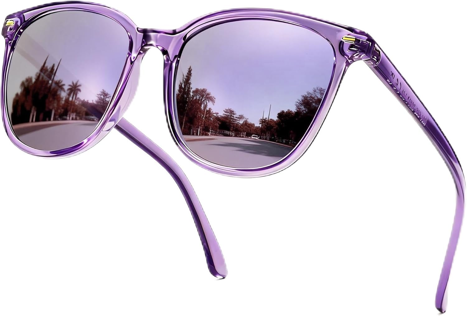 SIPHEW Mirrored Polarized Sunglasses for Women - Designer Oversized Square Beach Eyewear w UV400 Protection