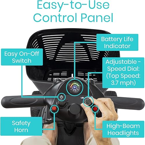 Miniatura 6 de Vive Patín de movilidad de 4 ruedas, alimentado por electricidad