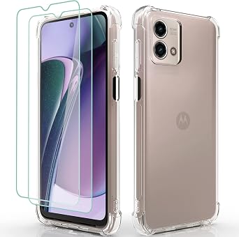 Osophter for Motorola Moto G Stylus 5G 2023 Case Clear Women Girls Boys with Screen Protector Reinforced Corners TPU Shock-Absorption Flexible Cell Phone CoverClear