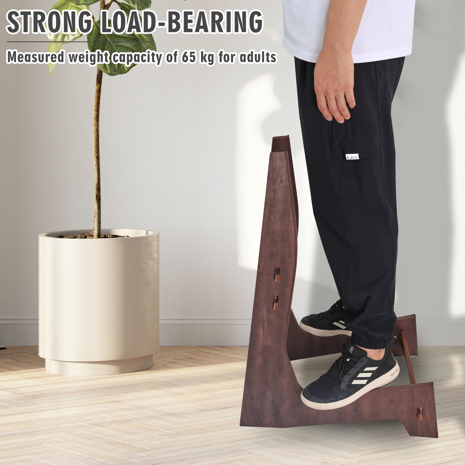 Soporte para contrabajo, bajo vertical resistente y portátil, soporte para violonchelo hecho de madera con protección de goma desmontable para violonchelo bajo