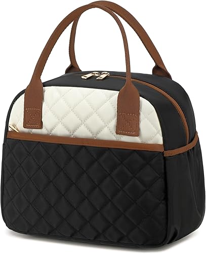 Miniatura 10 de CAMTOP Lonchera para mujer, bolsa de almuerzo aislada, lonchera con hielera térmica, a prueba de fugas, con diseño acolchado, bolsa de almuerzo Todo