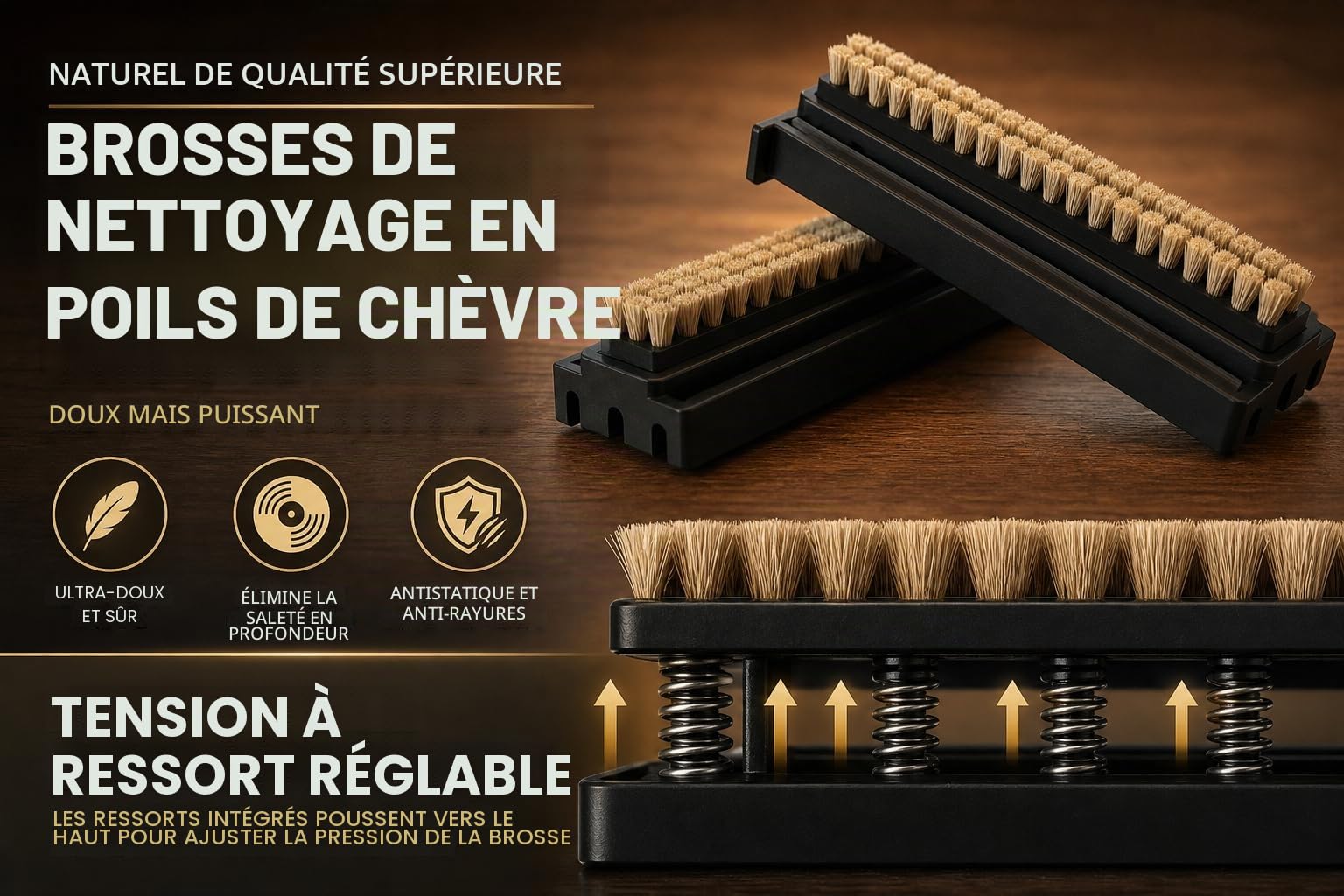 HumminGuru EZ Laveuse de Disques Vinyles Manuelle avec Essorage Facile et Pince à Étiquette Étanche, Kit de Nettoyage de Disques avec Brosses en Poils de Chèvre, Liquide sans Alcool,Étendoir & Chiffon