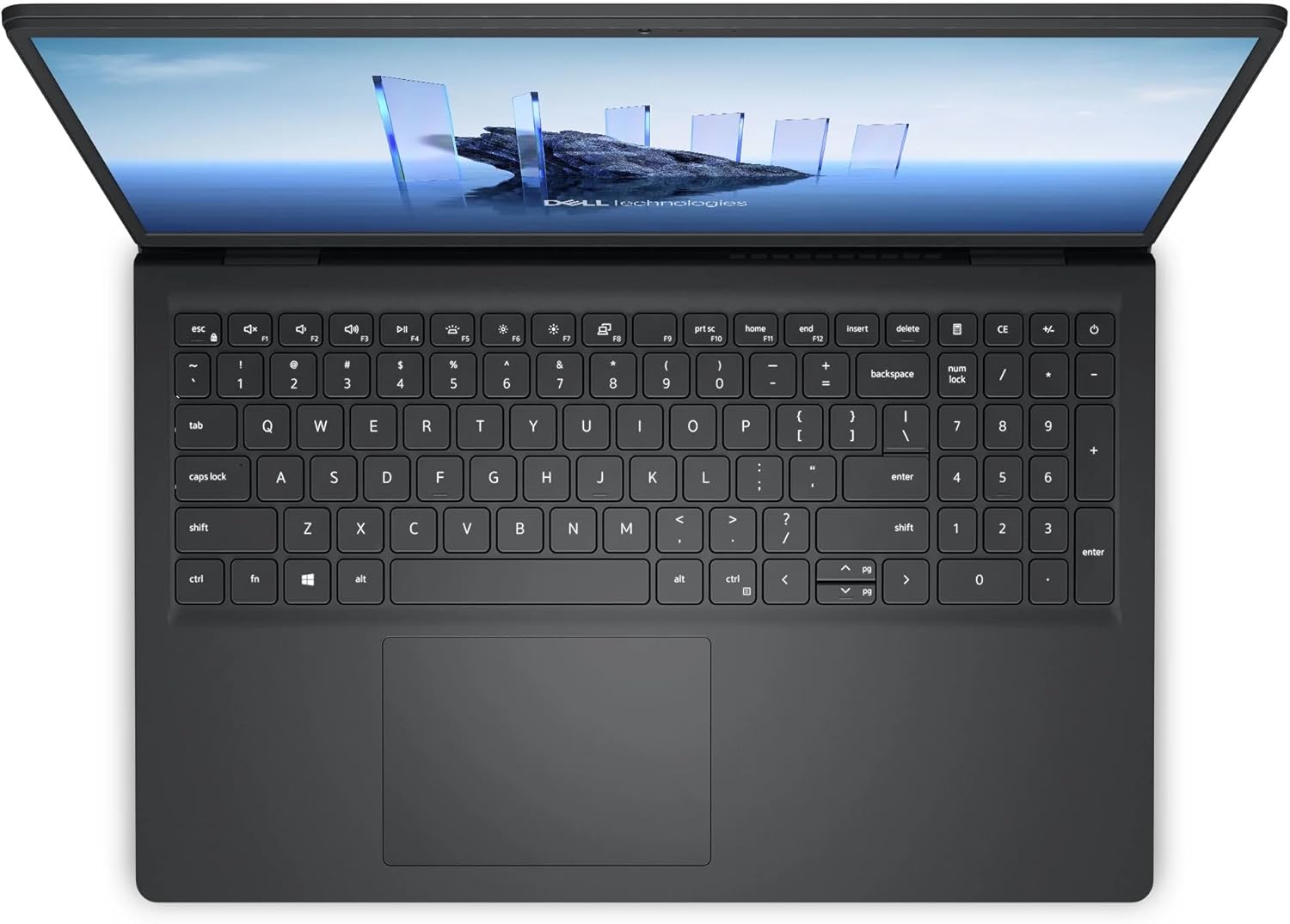 Dell 15.6 Inch FHD Laptop | Intel Core 3 100U, Quad-Core Processor, Up to 4.7GHz | 16GB RAM, 256GB SSD | Win 11 | Carbon Black | AI Noise-Reduction Microphone | Mechanical Camera Shutter | WiFi 6