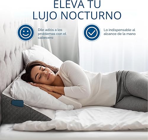 Miniatura 3 de Kolbs - Almohada de cuña de cama tamaño King para cabecero Almohada moderna y elegante para llenar el espacio entre la cabecera y el colchón