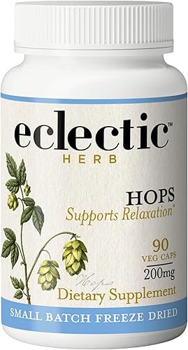 Eclectic Herb - Cápsulas de lúpulo | Relajación natural y apoyo para dormir | Apoyo antioxidante | Suplemento de hierbas | Vegano, sin OMG, sin