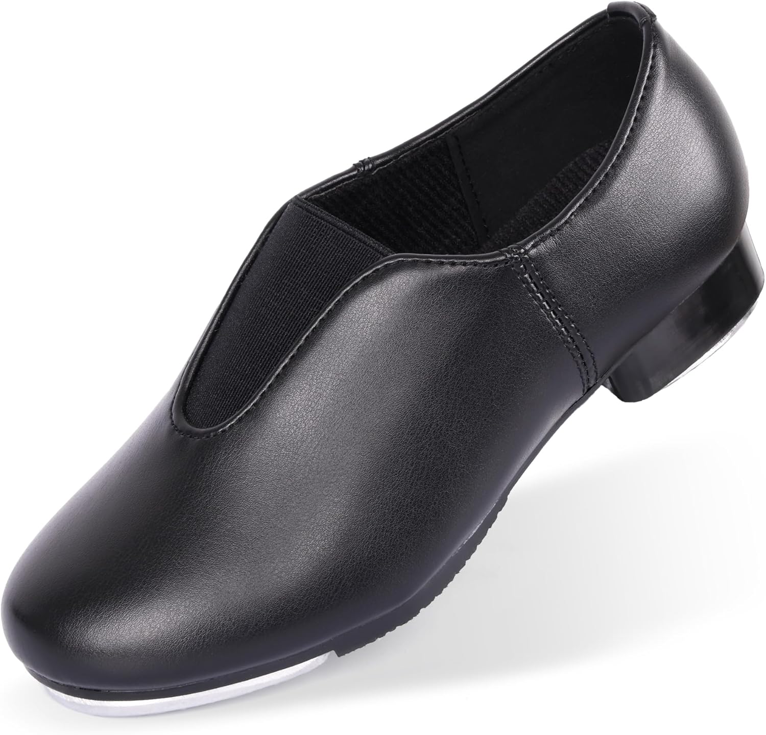 Linodes Unisex-Child Top Elastic Slip on Tap Shoe for Girls and Boys Tap Flat