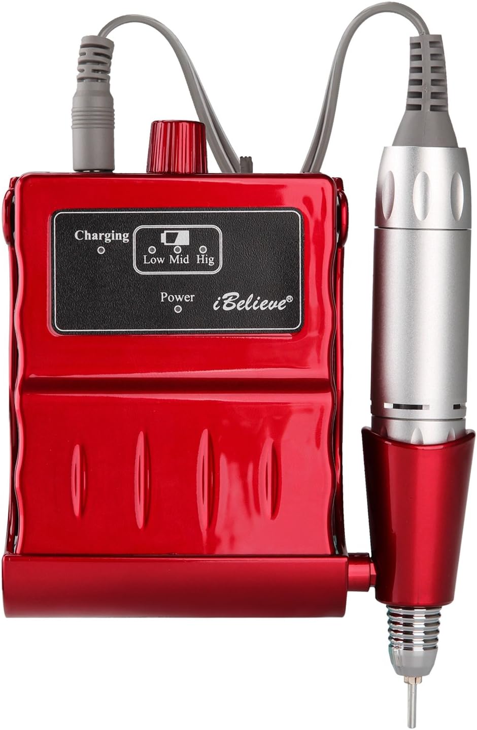 30000 RPM Acrylic Nail Drill Machine Electric Nail File Rechargeable Manicure Pedi Cordless Red Makartt