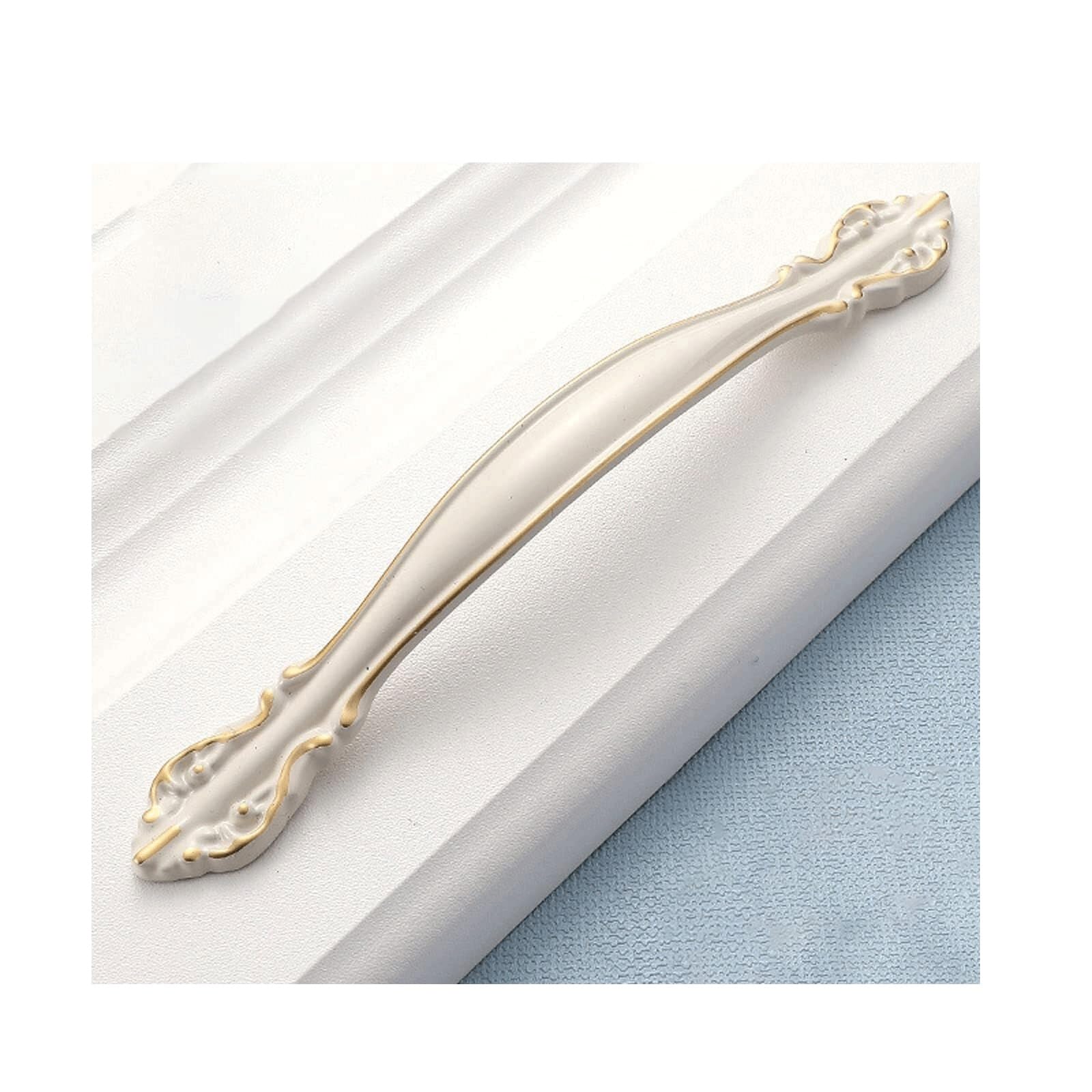 Lcanallyms White Kitchen Cabinet Handles, 10 Pack Cabinet Pulls, Vintage Hardware Drawer Handles For Kitchen Cupboard Bathroom Door Dresser Drawers(,128 Mm)
